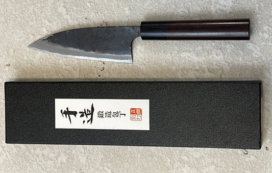 Tsunehisa Shirogami Kurochi Finish Ko-Bocho Knife 120mm - Made in Japan 🇯🇵