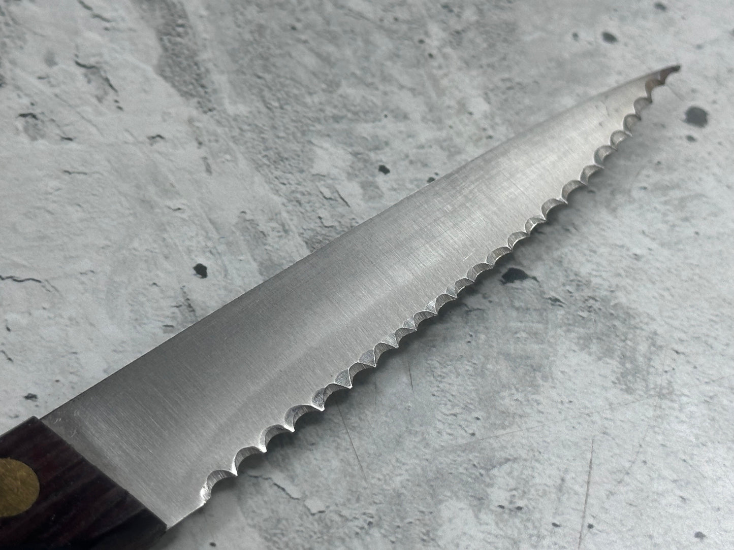 Vintage French Serrated Paring Knife 110mm Inox Steel 2127