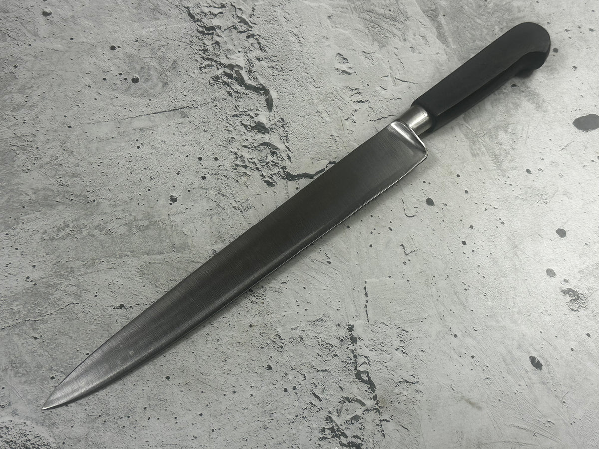 Vintage French Sabatier Nogent Style Slicing  Knife 240mm High Carbon Steel Wood Handle  2272