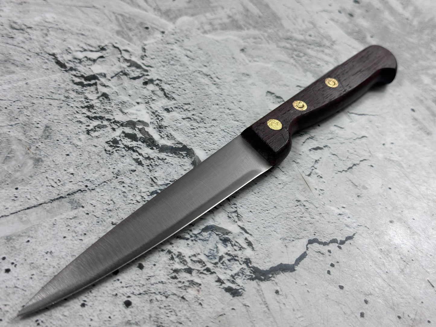 Vintage French Paring Knife 110mm Inox Steel Wood Handle 2220