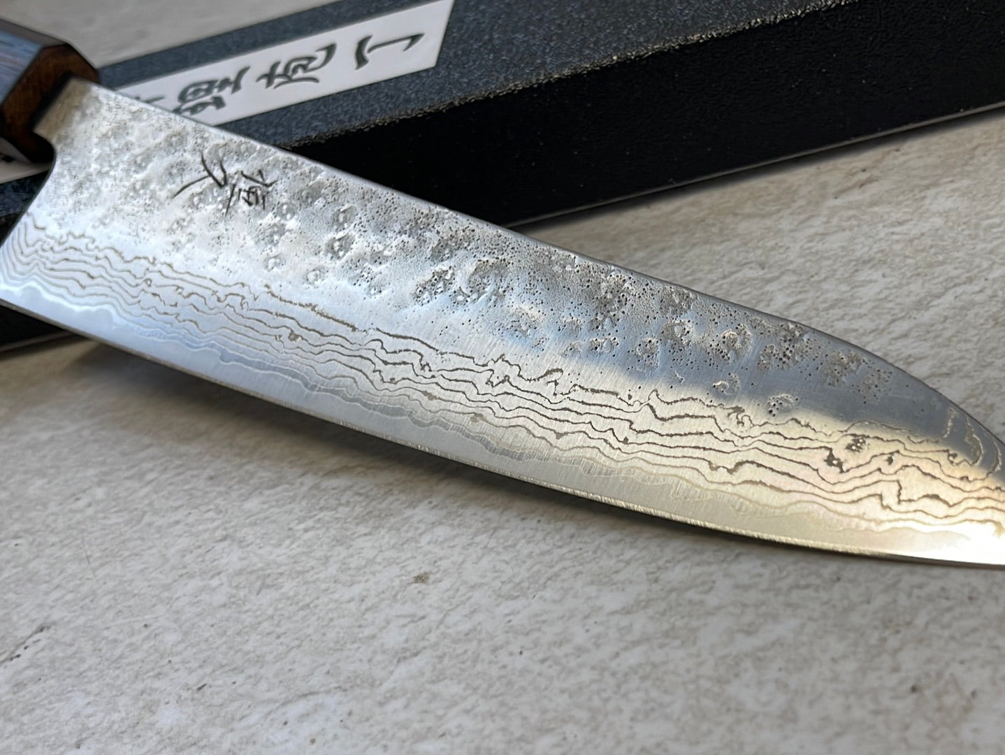 Tsunehisa 440c Damascus Nashiji Gyuto 210mm Oak Handle Made in Japan 🇯🇵