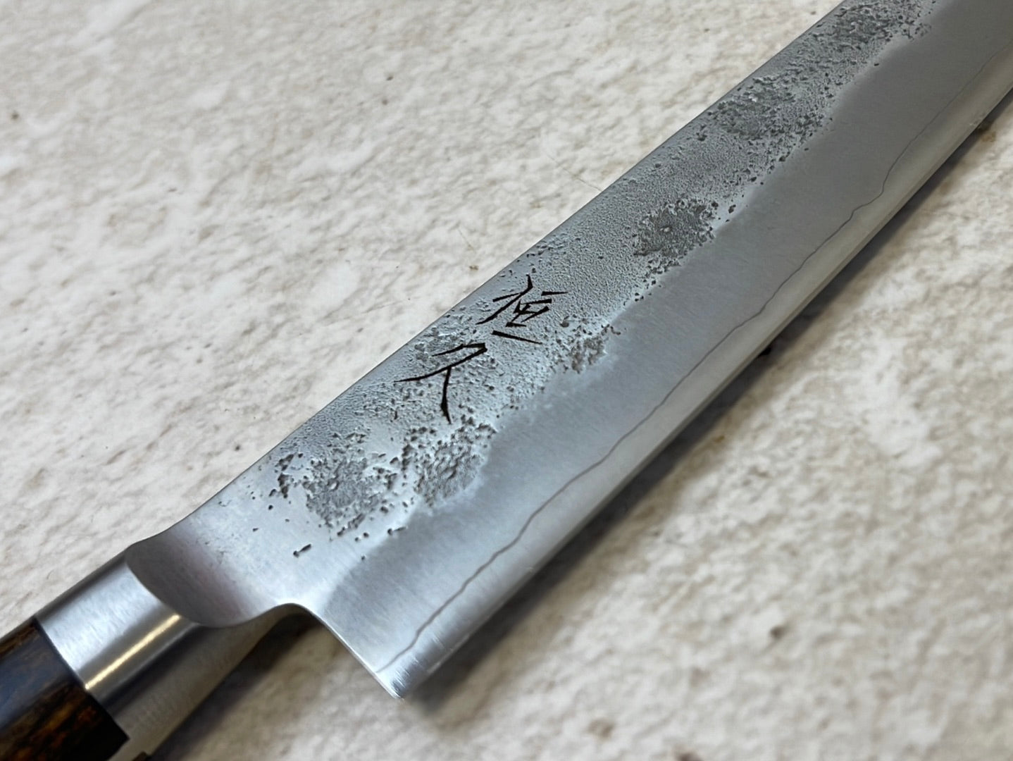 Tsunehisa G3 Nashiji Brown Petty 135mm - Made in Japan 🇯🇵 With Bolster
