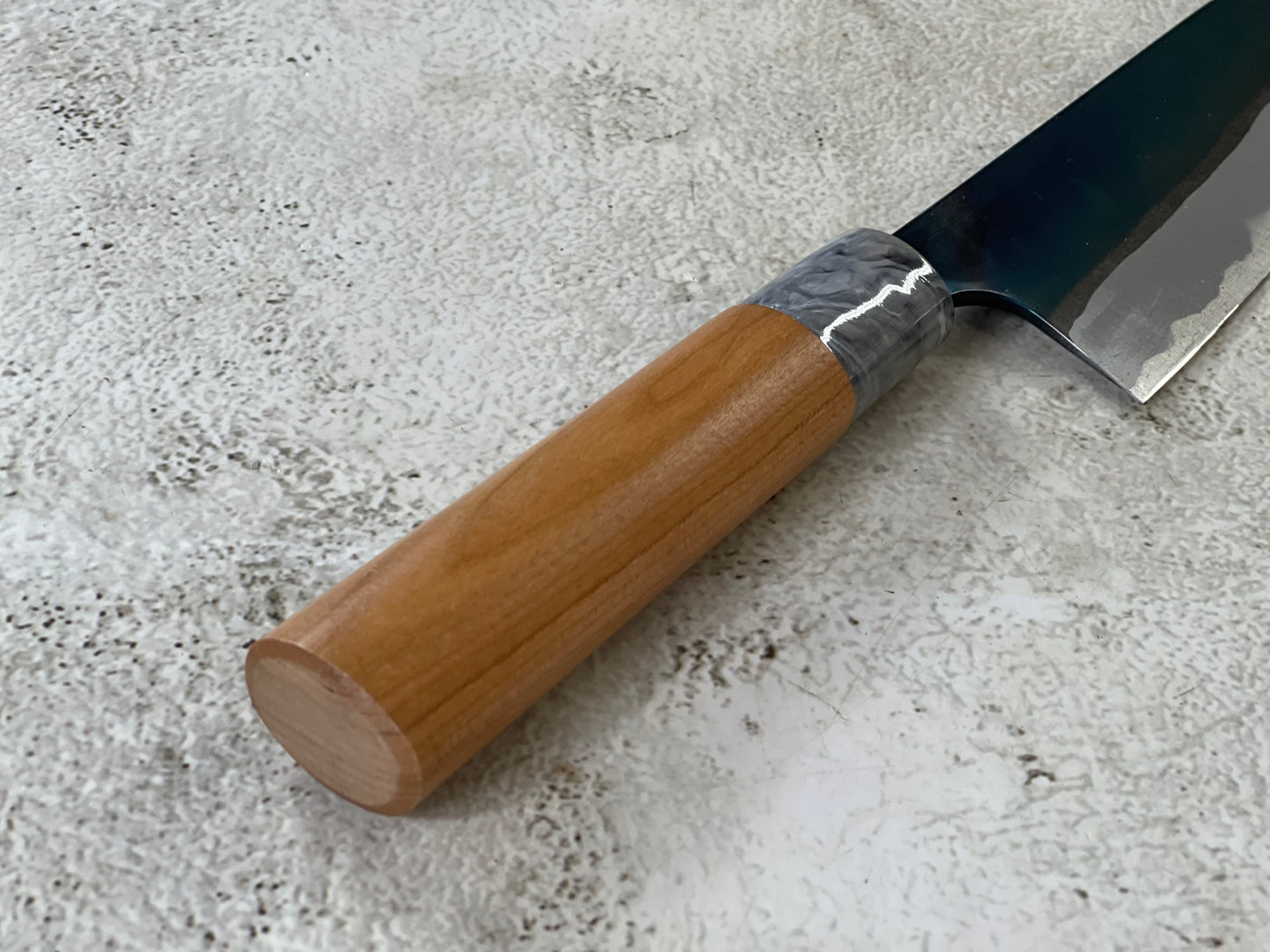 MASAKAGE MIZU Santoku 170mm oval Cherry Wood Handle