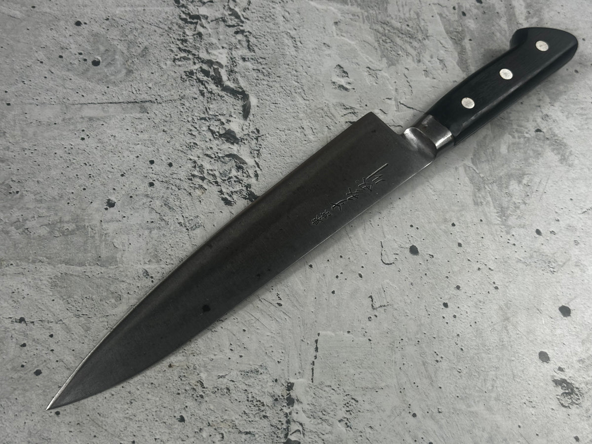 Vintage Sumidagawa Gyuto Knife 200mm Carbon Steel Wood Handle 2276