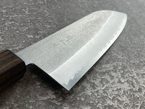 Masutani Kokuryu Nashiji Santoku 170mm  VG1 Steel Oak Handle