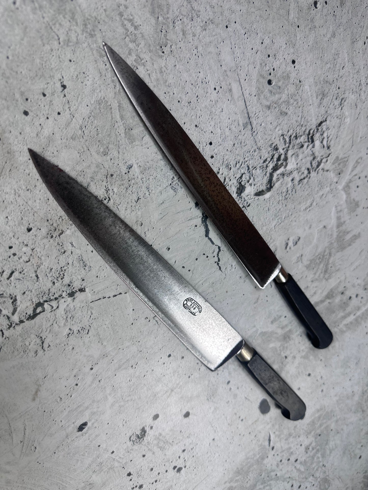 Vintage Nogent Knife  Set 2x Carbon Steel Made in France 🇫🇷 2042