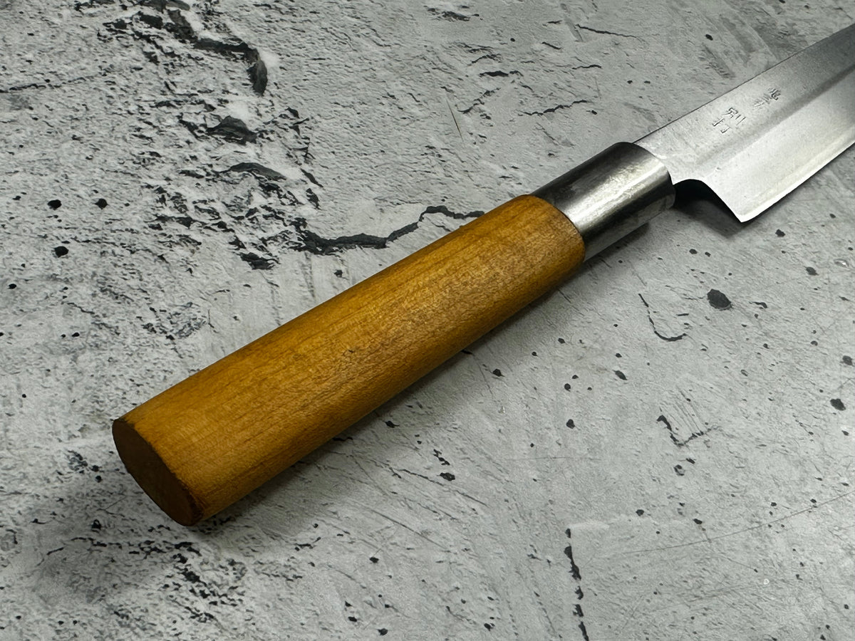 Vintage Minamoto Masahiro Yanagiba Knife 160mm Carbon Steel Magnolia Wood Handle  2255