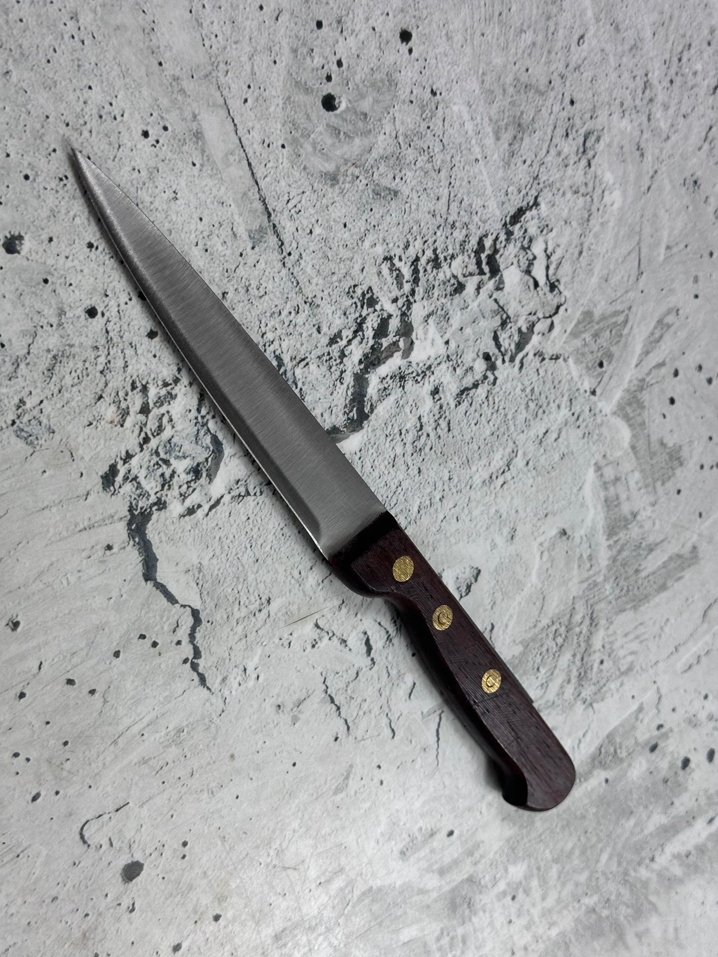 Vintage French Paring Knife 110mm Inox Steel Wood Handle 2220