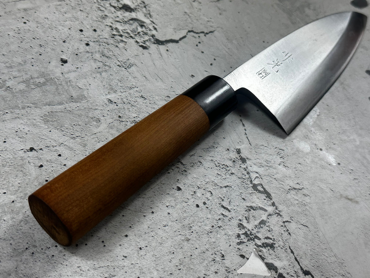 Vintage Masaaki / Masateru Sashimi Set 2x Carbon Steel Magnolia Wood Handle 2254