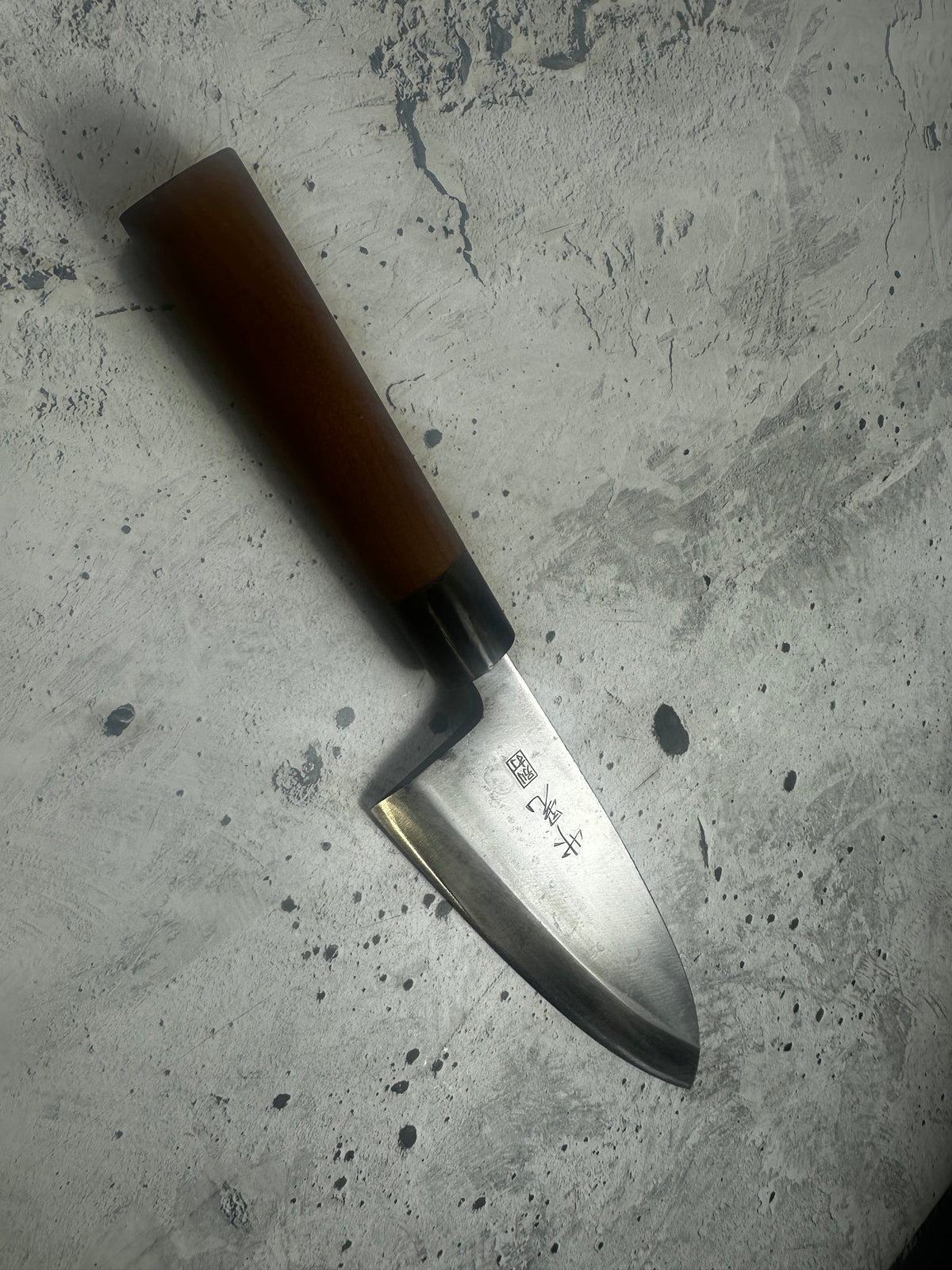 Vintage Masaaki / Masateru Sashimi Set Carbon Steel Magnolia Wood Handle  Knife Case 2253