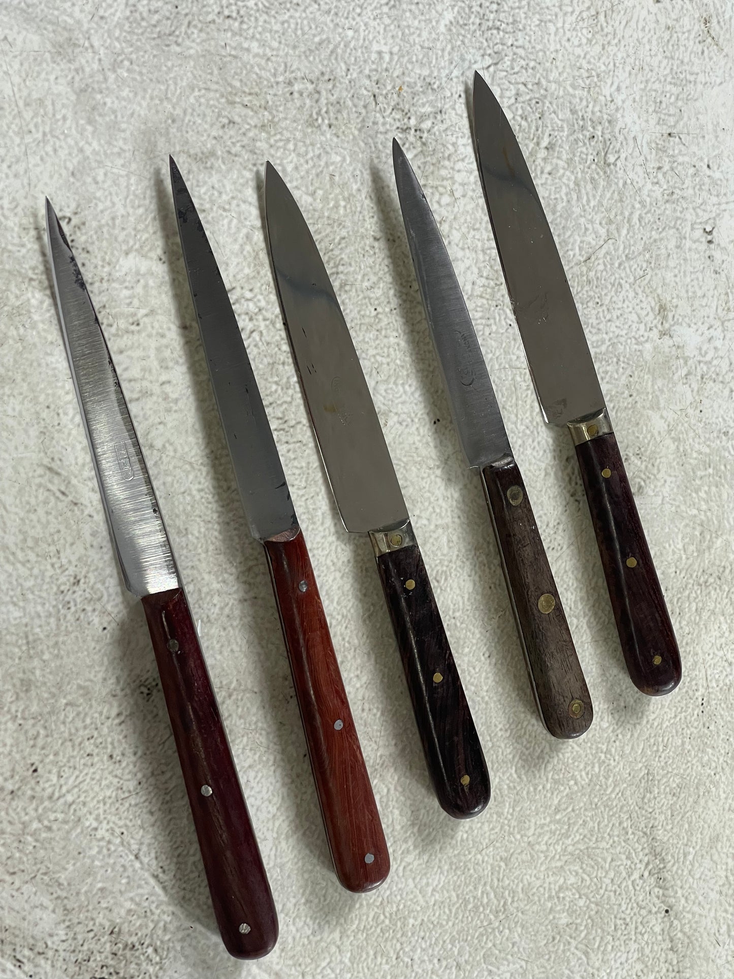 Vintage French Paring Knife Set 5x Made in France 🇫🇷 1974