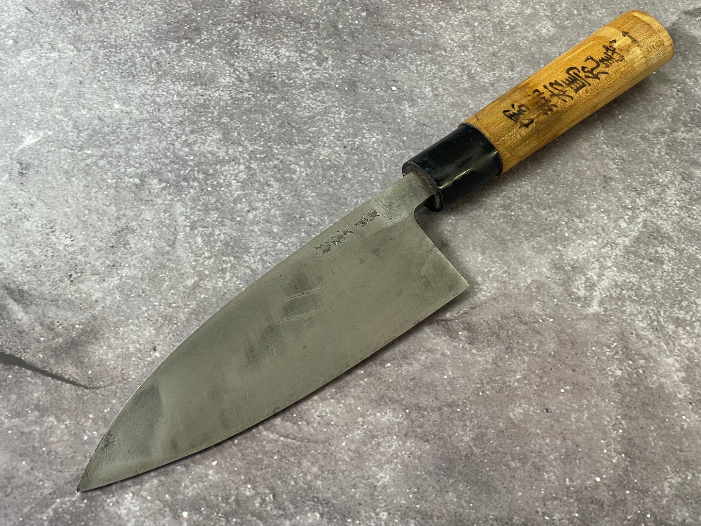 Vintage Japanese Deba Knife 150mm Made in Japan 🇯🇵 Carbon Steel 1755