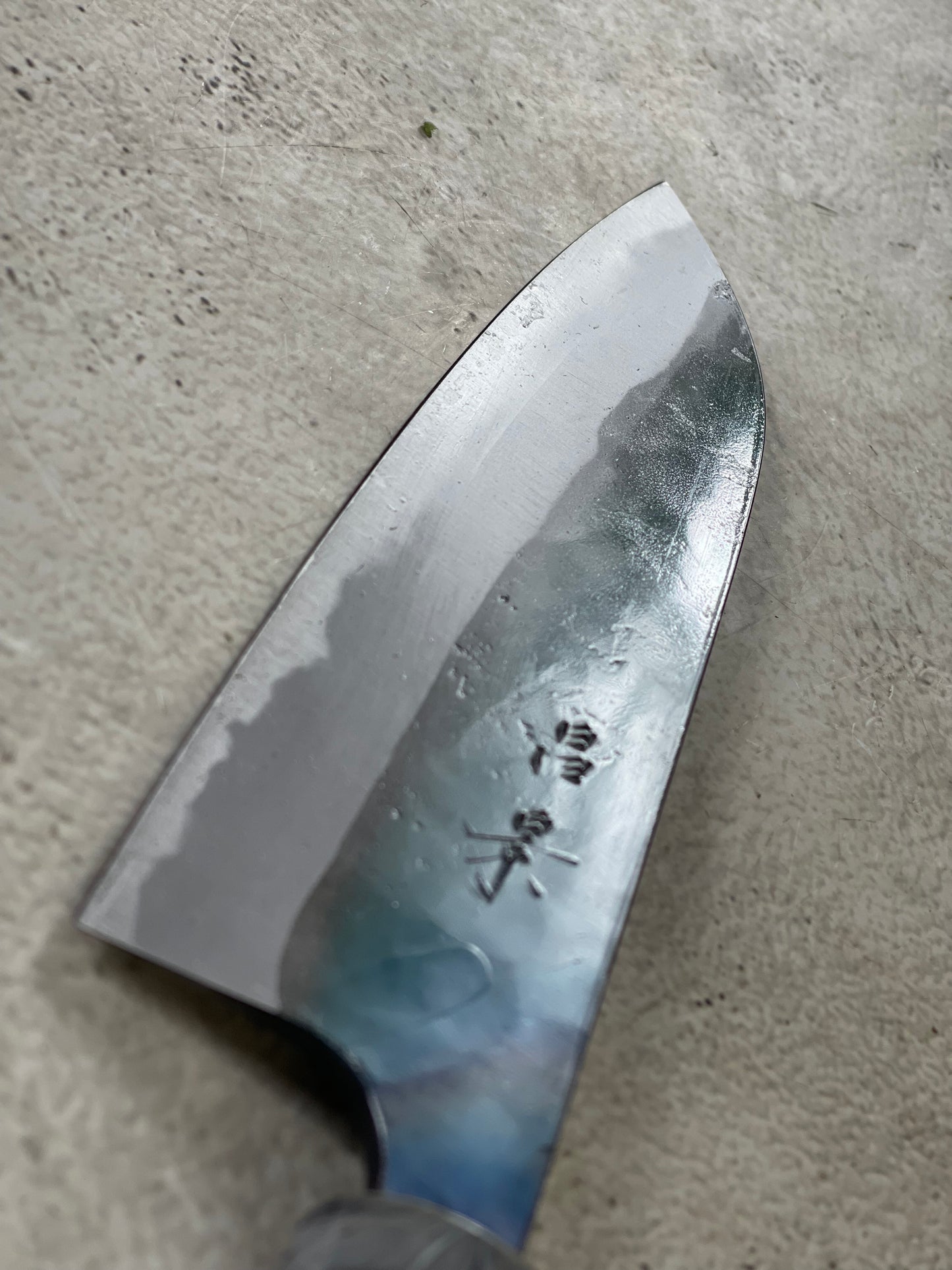 MASAKAGE MIZU Santoku 170mm oval Cherry Wood Handle