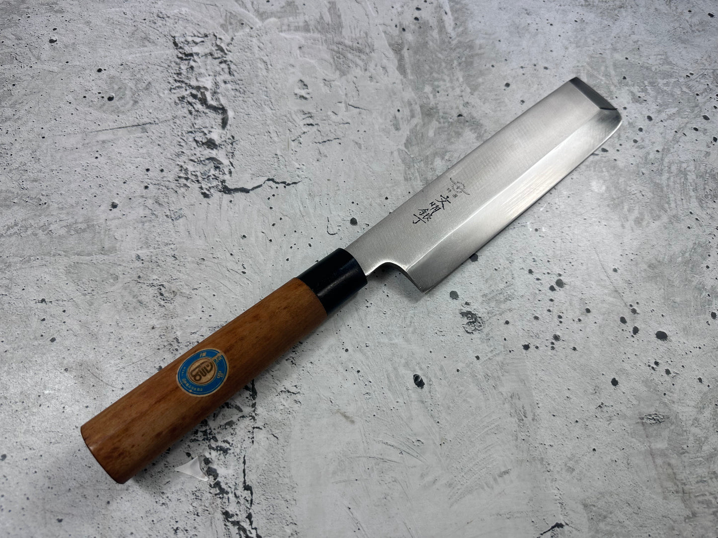 Vintage Bunmei Yoshikin Usuba Knife 200mm Carbon Steel Original Box 2137
