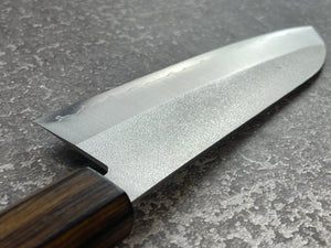 Masutani Kokuryu Nashiji Santoku 170mm  VG1 Steel Oak Handle