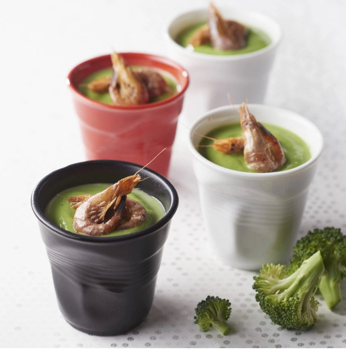 Revol Froissés Espresso Cup 80ml Set of 6 - Pepper Red
