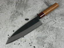 Load image into Gallery viewer, Muneishi Aogami 2 Iron Clad Gyuto 180mm Kurouchi Finish