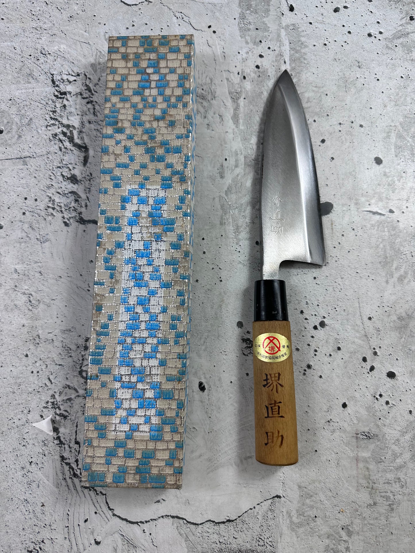 Vintage Sakai Naosuke Kanemasa Deba Knife 170mm Carbon Steel 2142