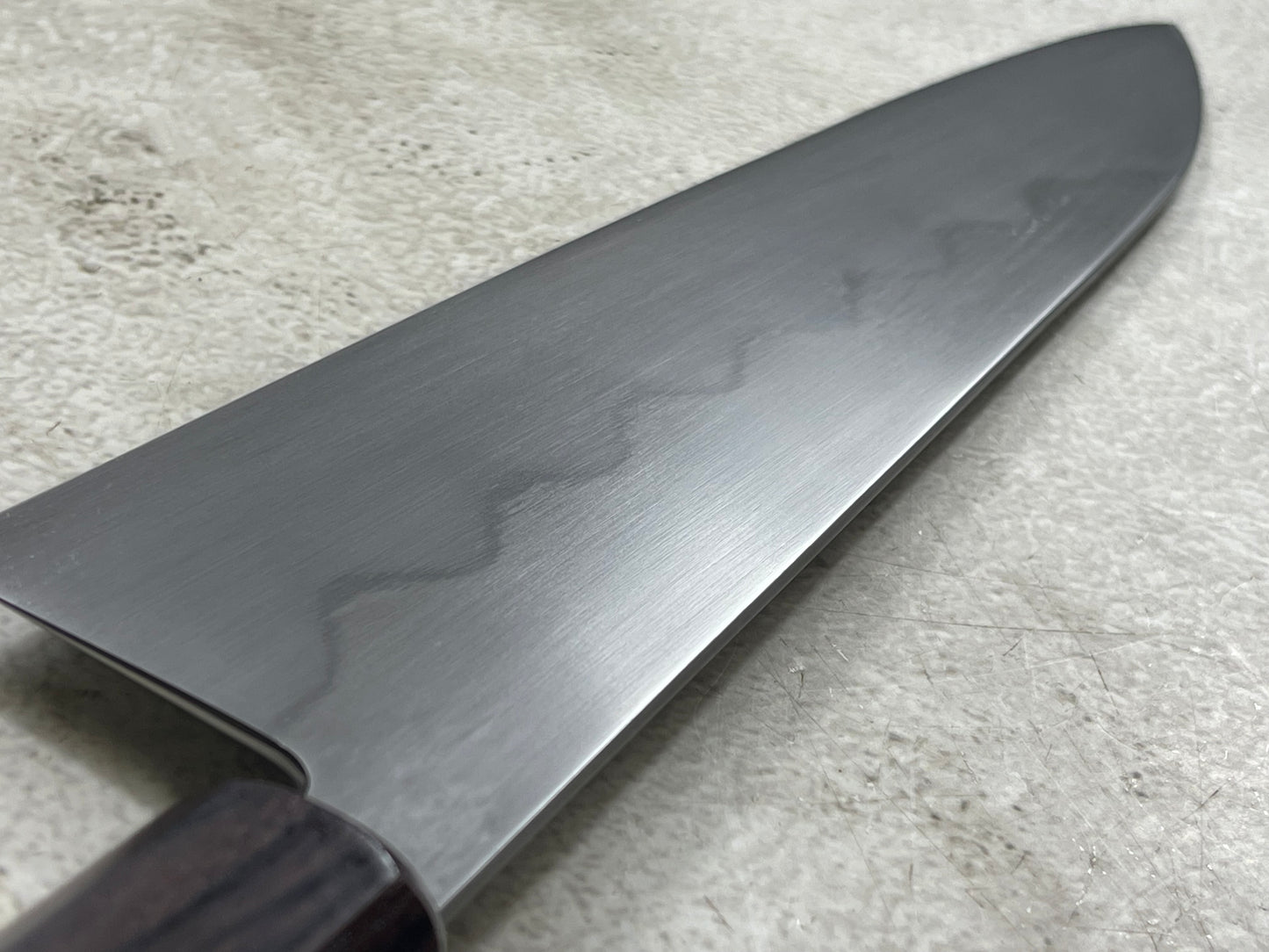Kanefusa Gyuto 230mm Teakwood Burl & Rosewood Handle & Sheath