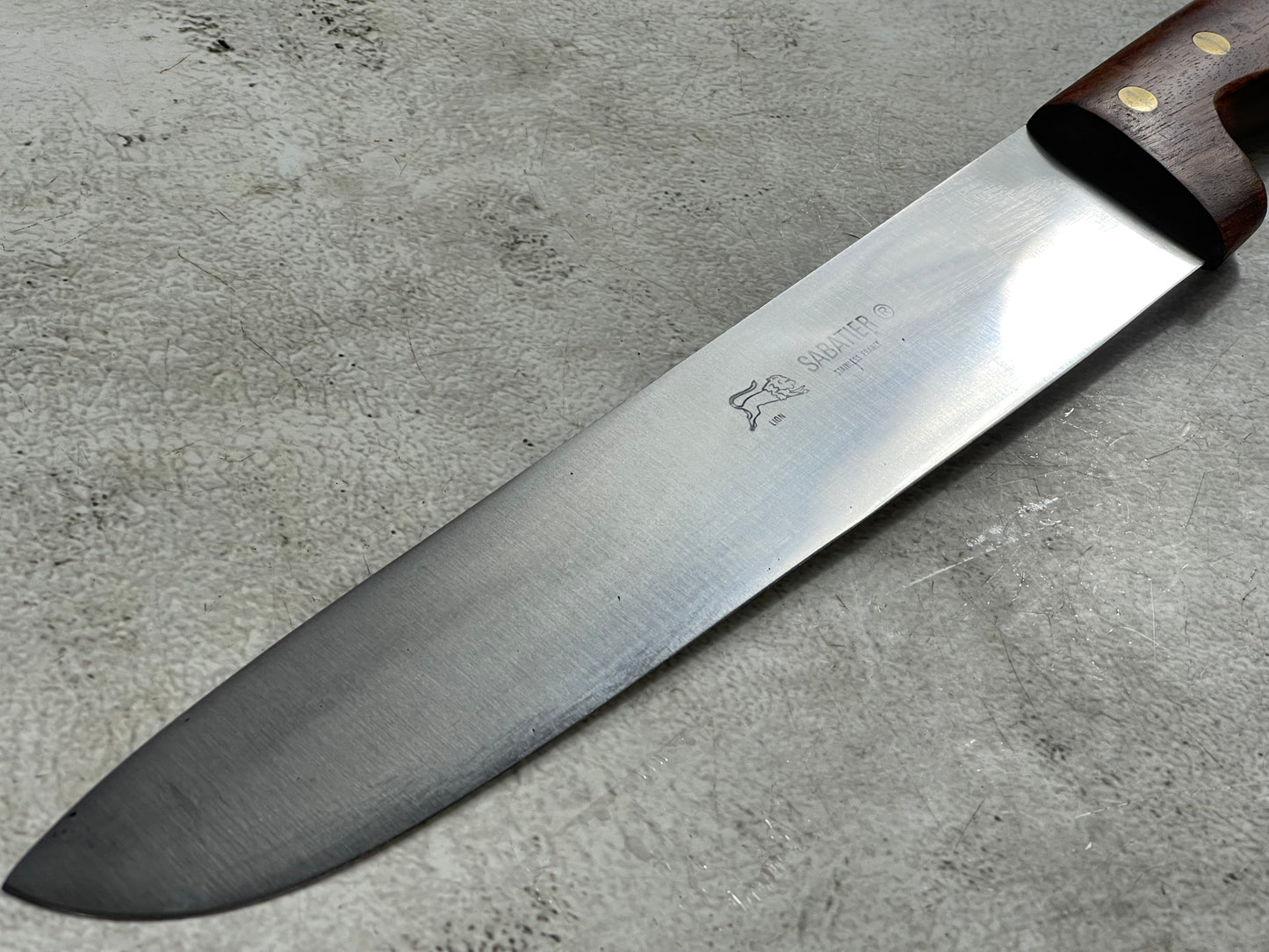 Vintage Sabatier Lion  Nogent Butcher 280mm Knife Stainless Steel Made in France 🇫🇷  1945
