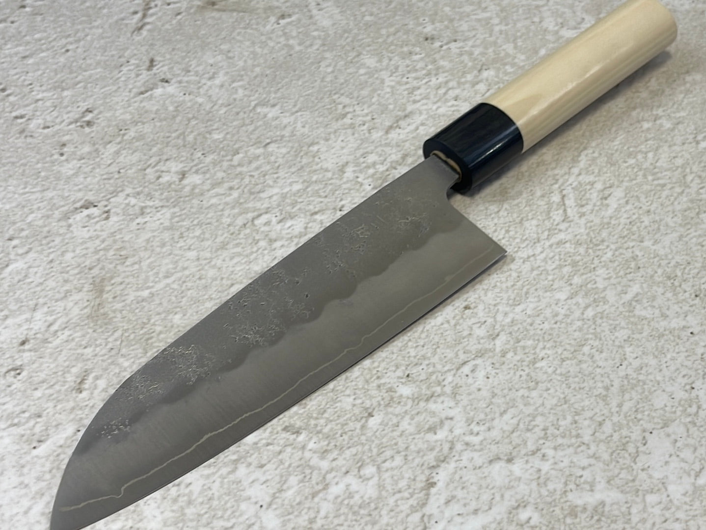 Tsunehisa G3 Nashiji HBC Santoku 170mm - Made in Japan 🇯🇵 Magnolia Oval Wa Handle