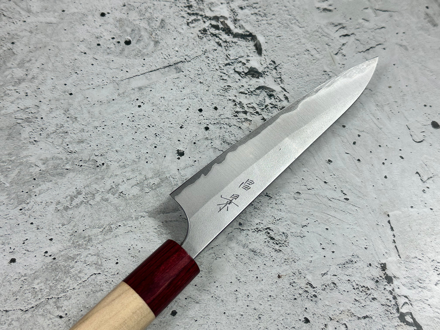 MASAKAGE YUKI petty 150mm Oval Magnolia wood with Red Pakka wood