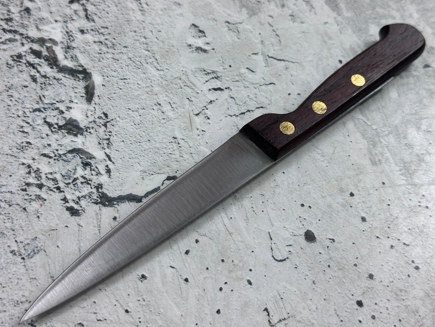 Vintage French Paring Knife 110mm Inox Steel Wood Handle 2220