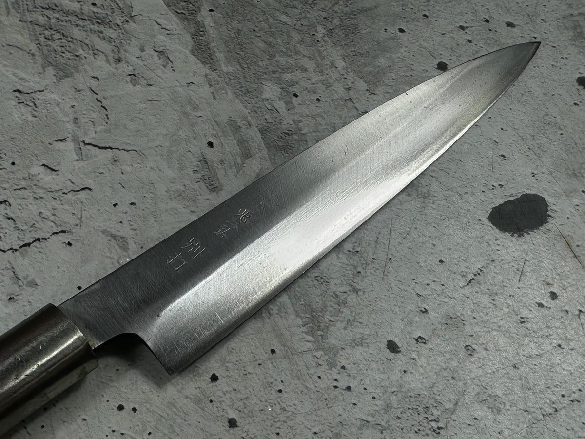 Vintage Minamoto Masahiro Yanagiba Knife 160mm Carbon Steel Magnolia Wood Handle  2255