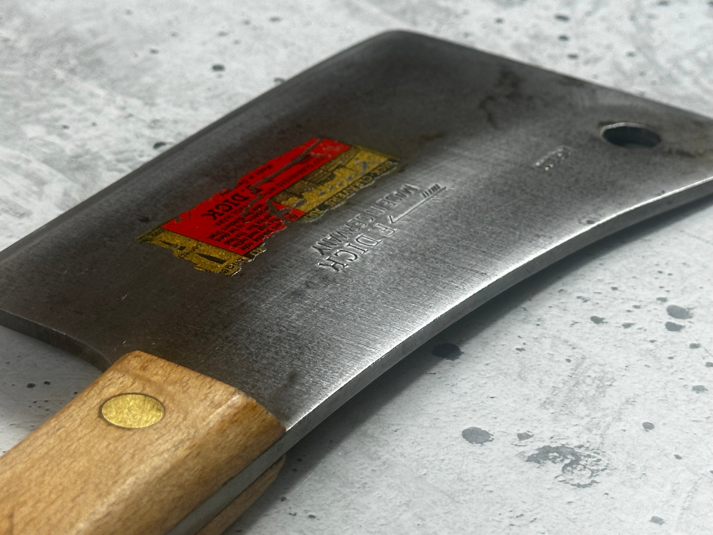 Vintage F. Dick Cleaver Knife 180mm  Carbon Steel Blade Made in USA 🇺🇸 1998