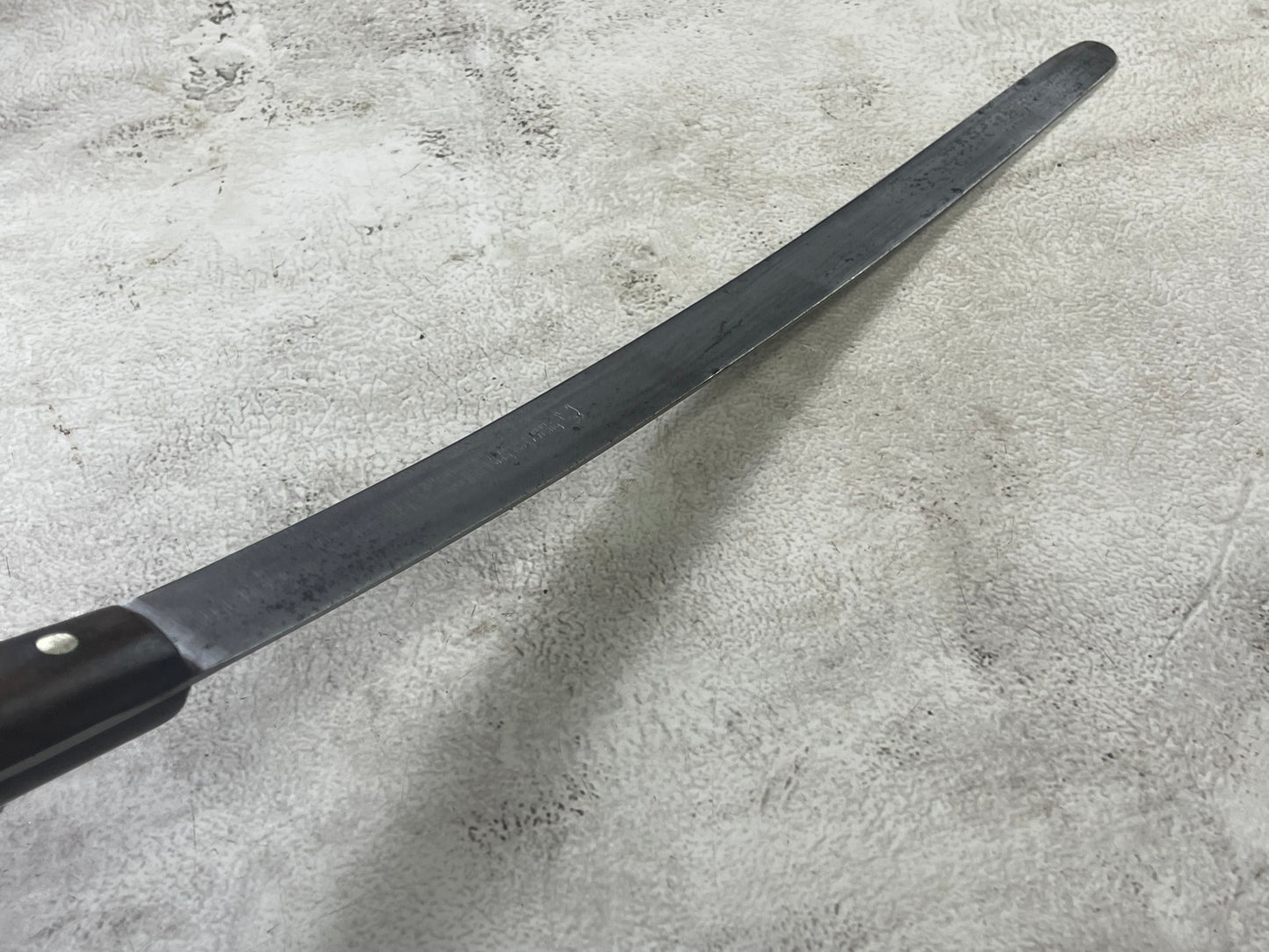Vintage Gustav Emil Ern Flexible Brisket Knife 360mm Carbon Steel Made in Germany 🇩🇪 1910