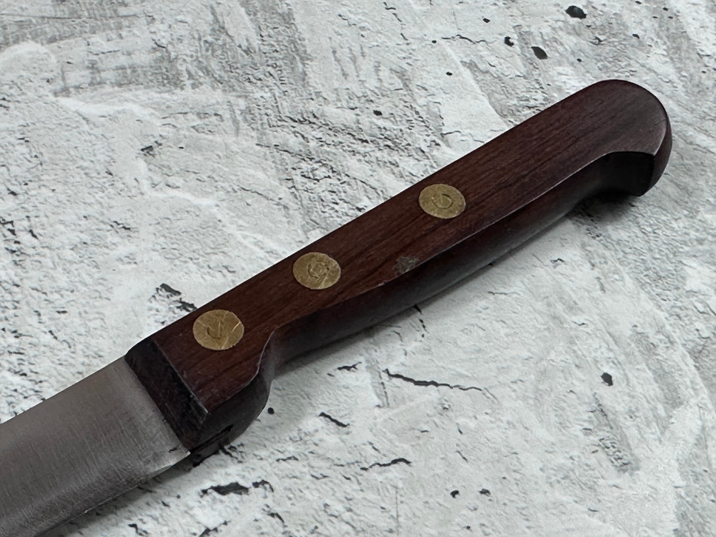 Vintage French Paring Knife 110mm Inox Steel Wood Handle 2215