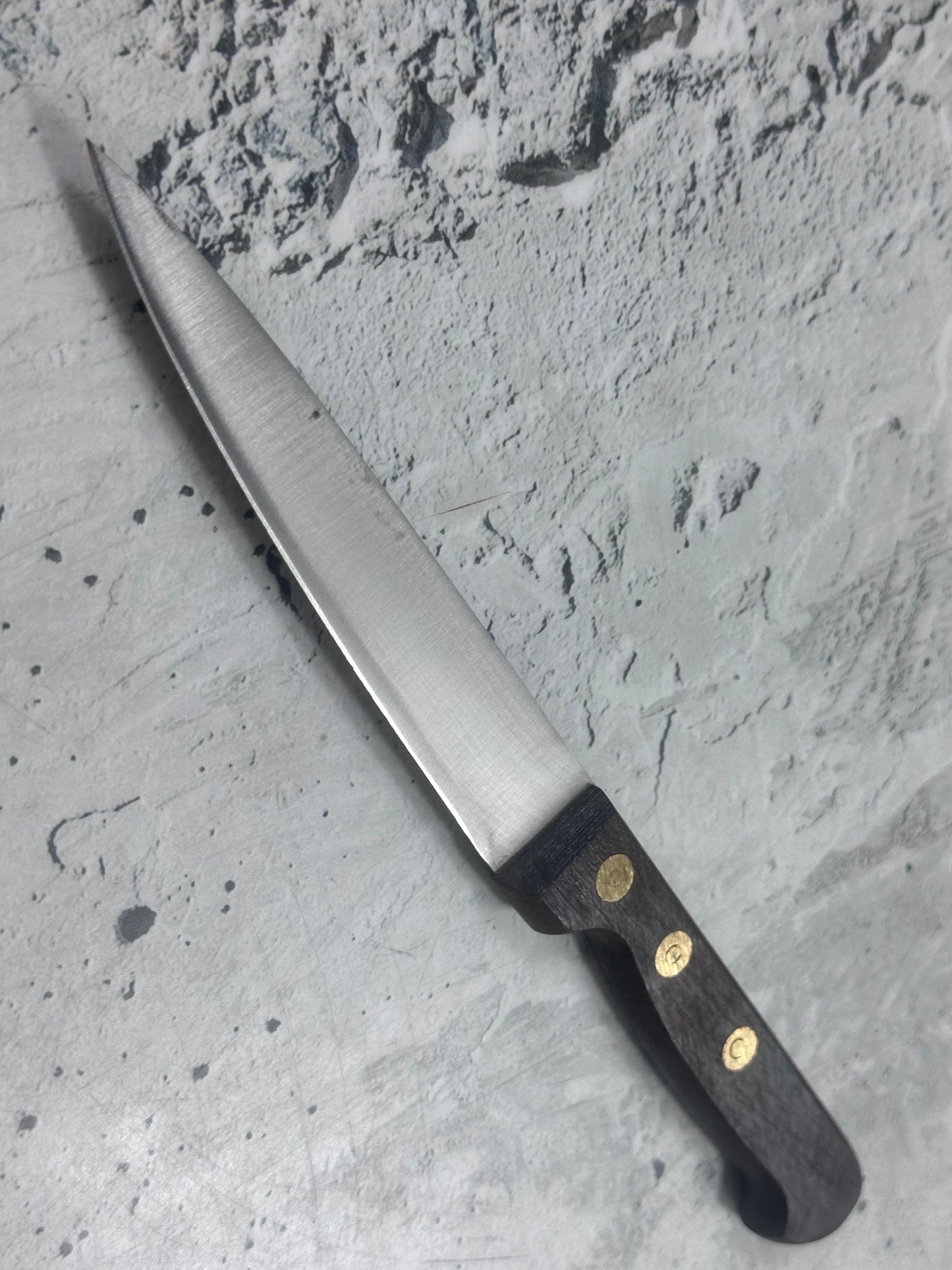 Vintage French Paring Knife 110mm Inox Steel Wood Handle 2214