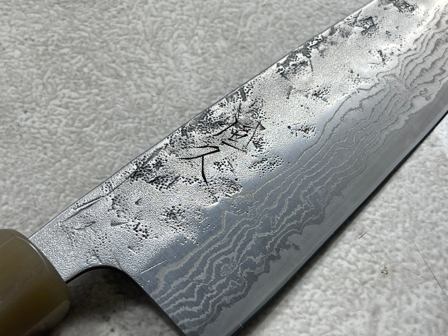 Tsunehisa SW Washiji Santoku Knife 170mm - Made in Japan 🇯🇵 Buffalo Horn Magnolia Handle