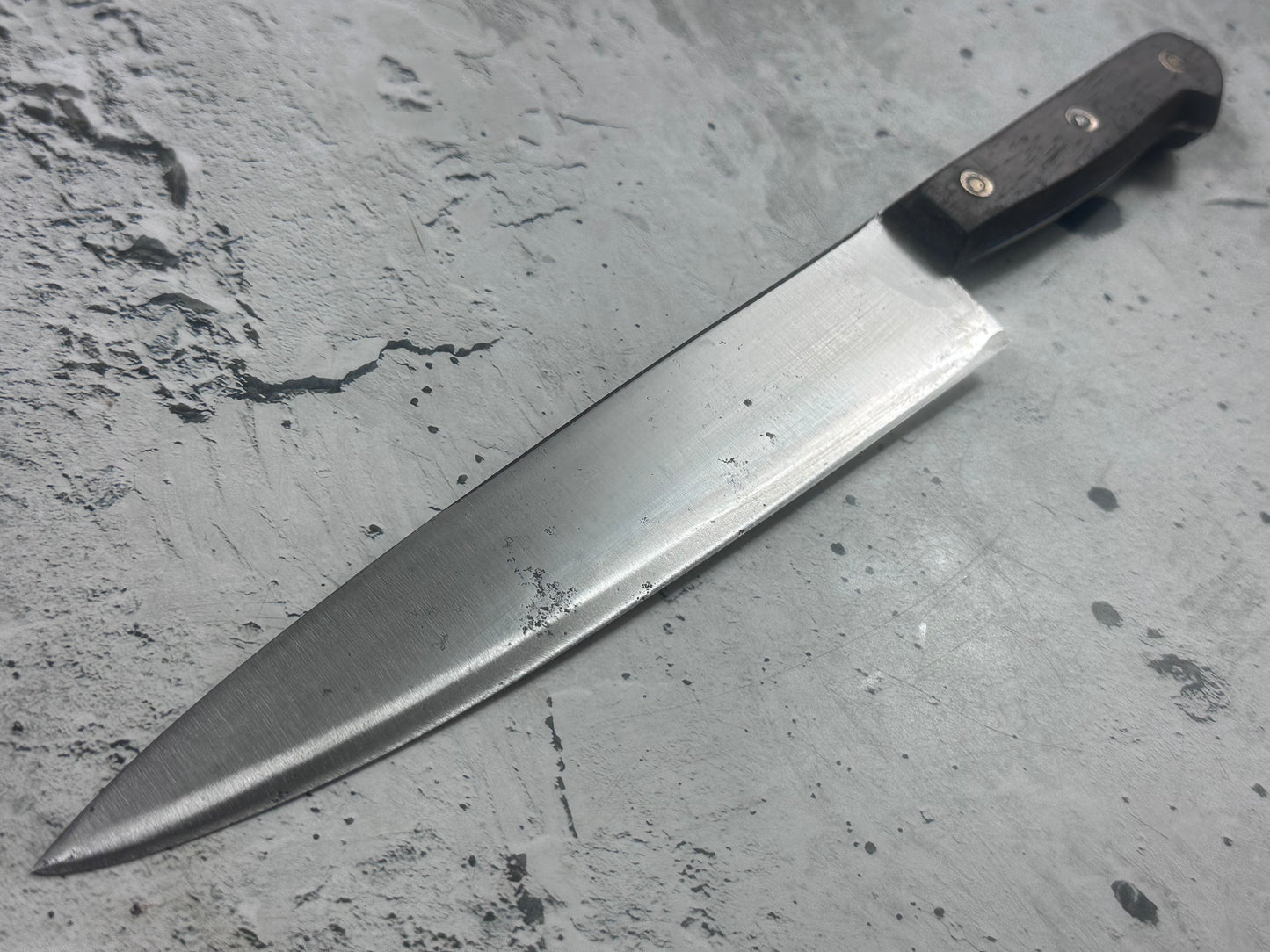 Vintage French Chef Knife 200mm Stainless Steel Wood Handle 2174