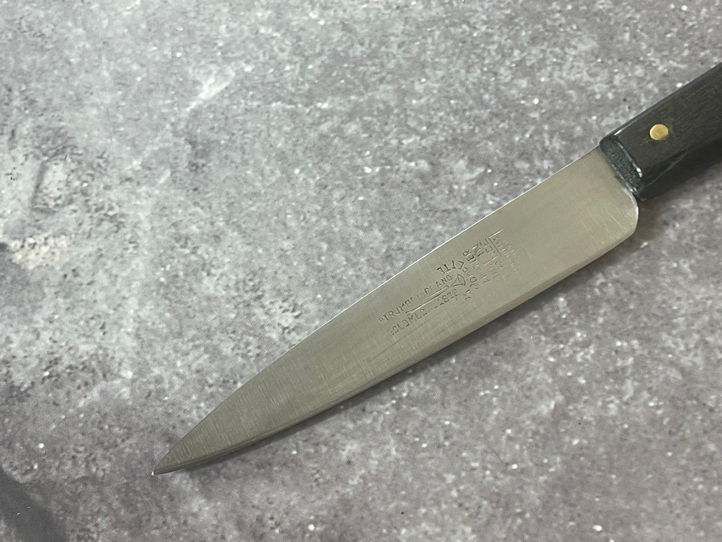 Vintage French Sabatier Trumpet - Gold Medal 1812 Paring Knife Stainless Steel Made in France 🇫🇷