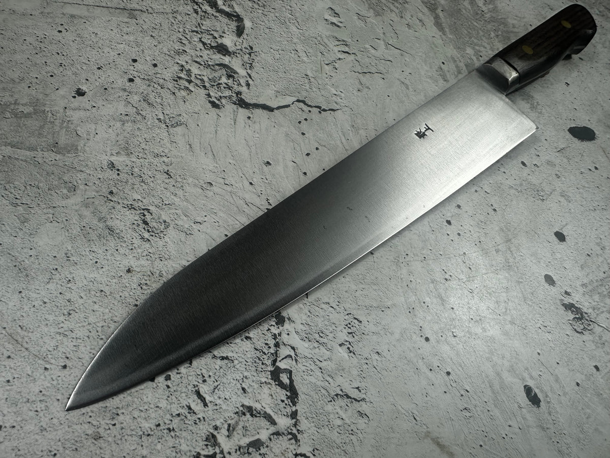 Vintage Touroku Minamoto Sukehisa Gyuto 240mm Carbon Steel Timber Handle 2269