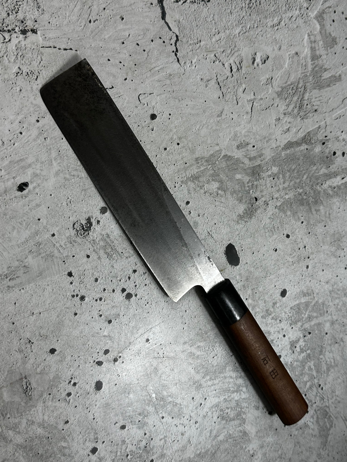 Vintage Masaaki / Masateru Sashimi Set Carbon Steel Magnolia Wood Handle  Knife Case 2253