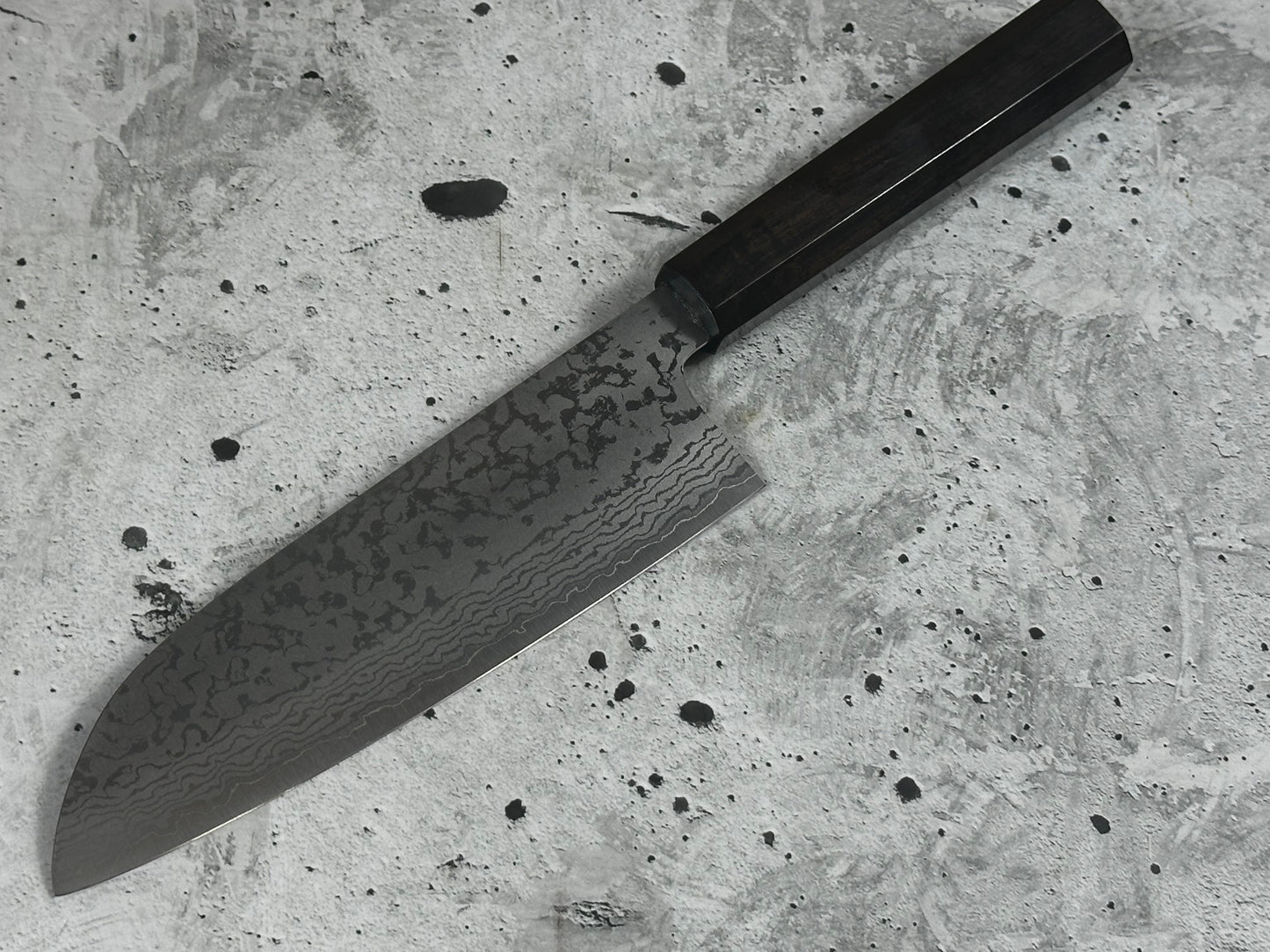 Makoto Kurosaki  VG7 Damascus  Santoku Knife 165mm