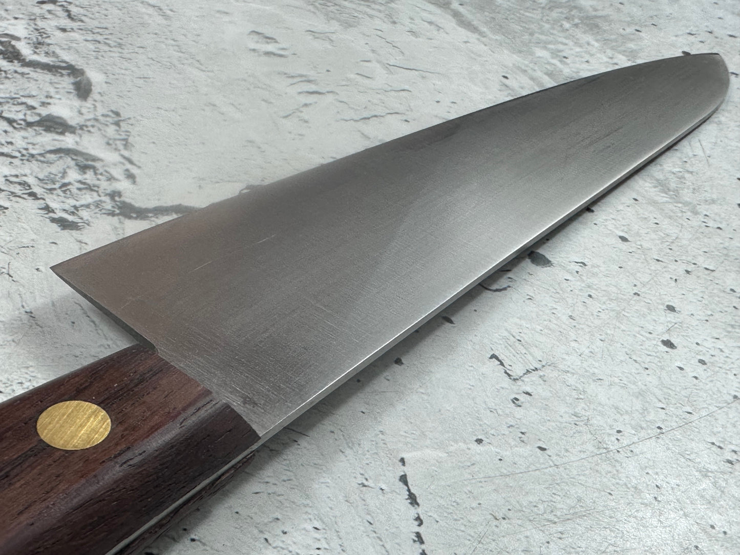 Vintage Gensukehisa Gyuto 240mm Carbon Steel Wood Handle 2240