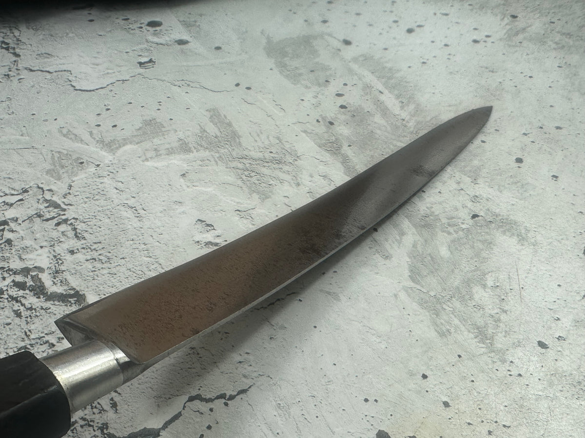 Vintage French Sabatier Nogent Style Slicing  Knife 240mm High Carbon Steel Wood Handle  2273
