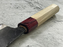 Load image into Gallery viewer, Japanese Gyuto 16cm Knife Carbon Steel Magnolia and Red Pakka Octagon Handle Made In Japan 🇯🇵 1544