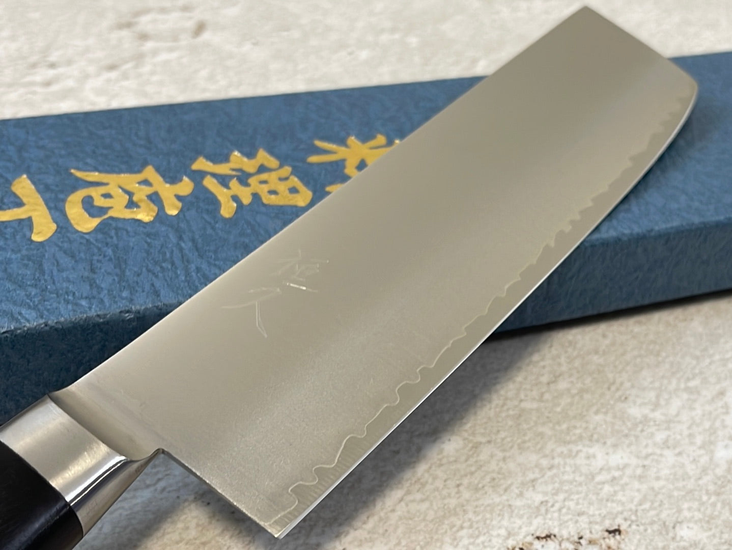Tsunehisa VG1 Nakiri Knife 165mm  Black Pakkawood Handle - Made in Japan 🇯🇵