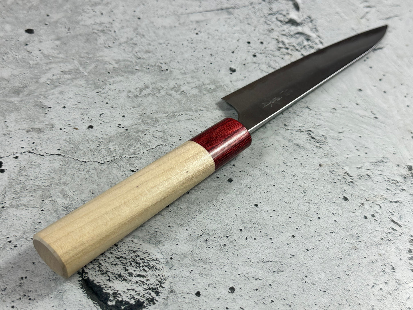 MASAKAGE YUKI petty 150mm Oval Magnolia wood with Red Pakka wood
