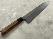 Load image into Gallery viewer, Kanefusa Gyuto 230mm Teakwood Burl &amp; Rosewood Handle &amp; Sheath