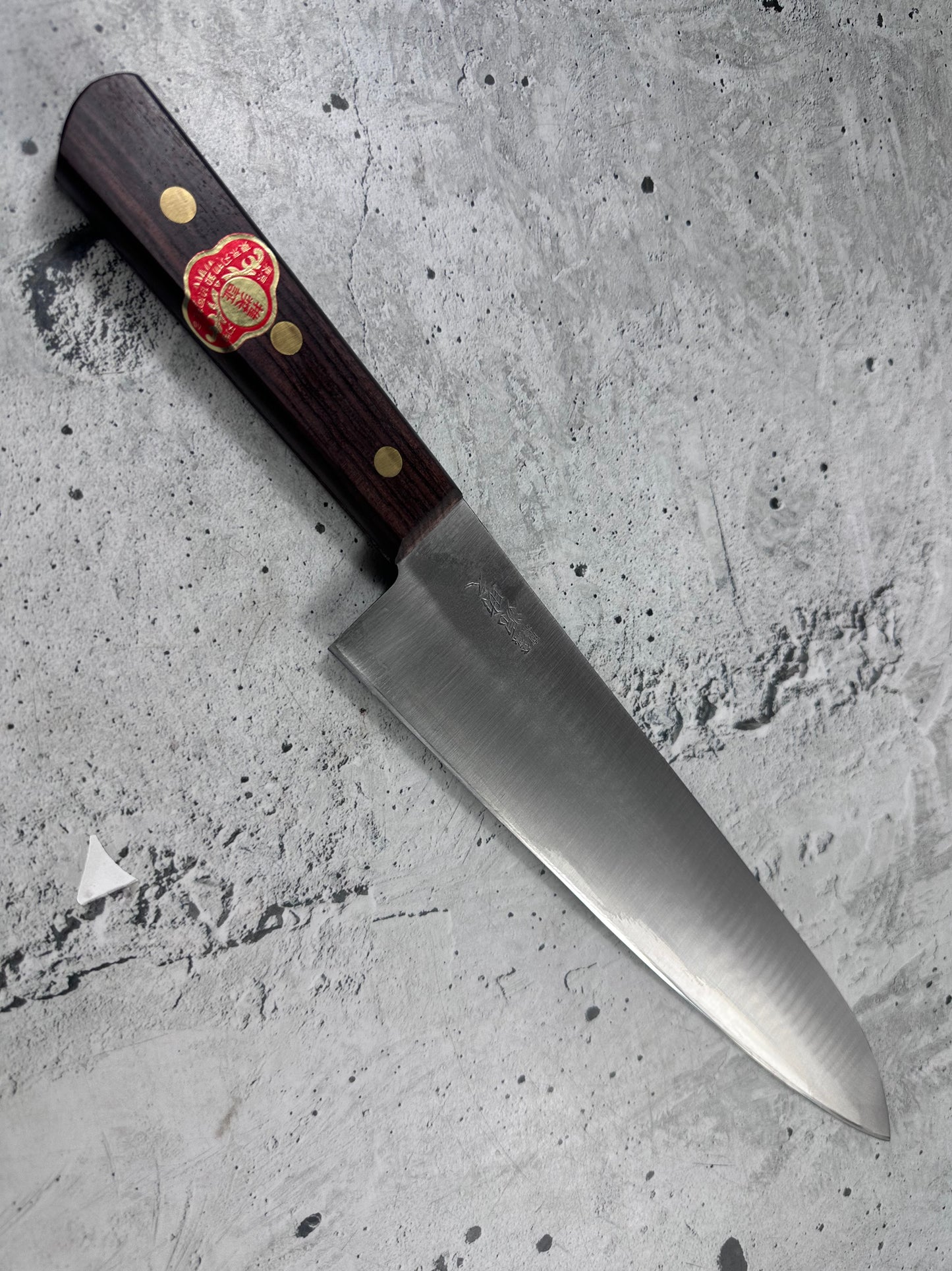 Vintage Gensukehisa Gyuto 300mm Carbon Steel Wood Handle 2239