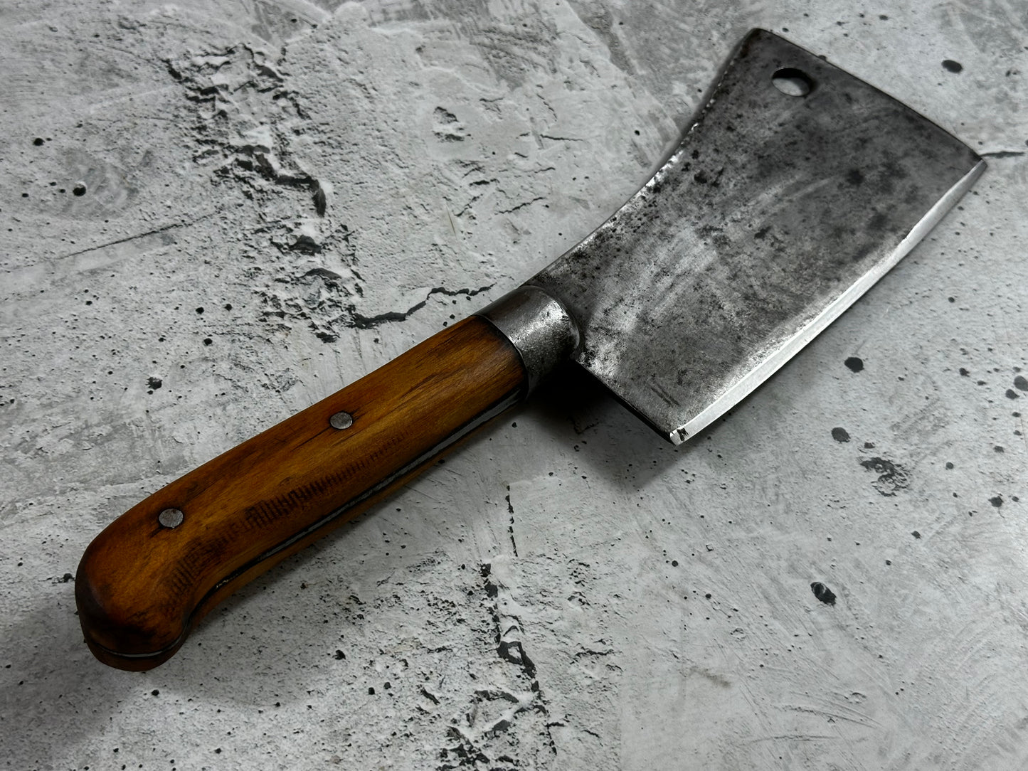 Vintage Foster Bros Butcher Cleaver Knife 180mm  Carbon Steel Blade Made in USA 🇺🇸 1996