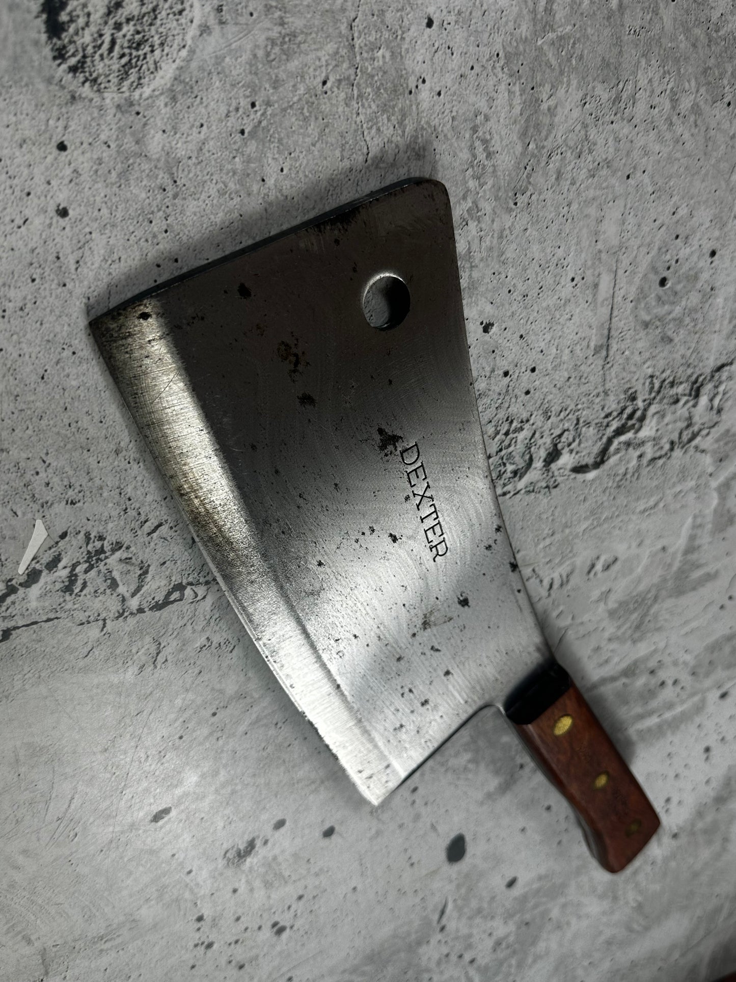 Vintage Dexter Butcher Cleaver 5289 Knife 230mm High Carbon Steel Blade Made in USA 🇺🇸 1995