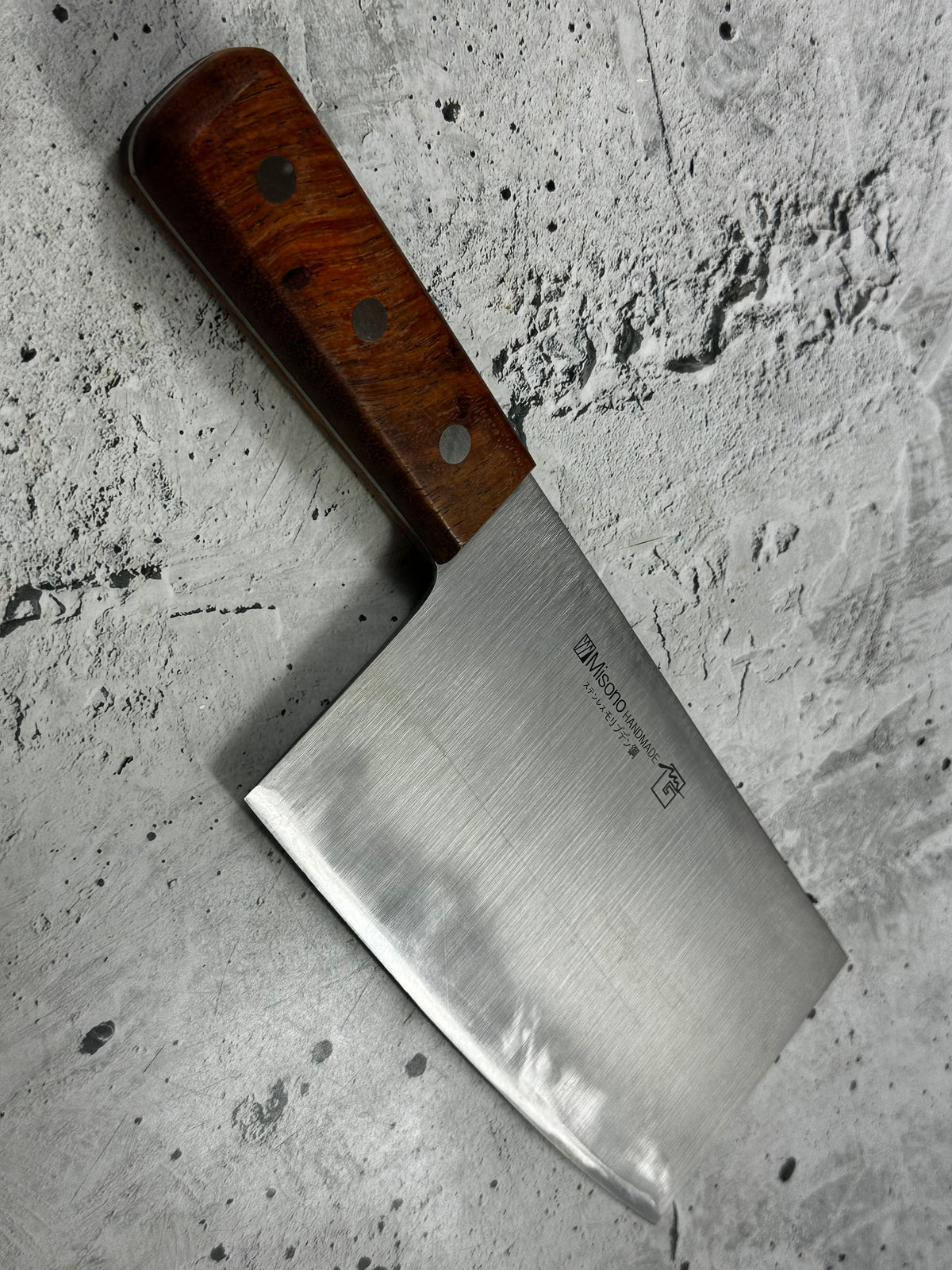 Vintage Misono Cleaver Knife 190mm Molybdenum Steel Timber Handle 2273