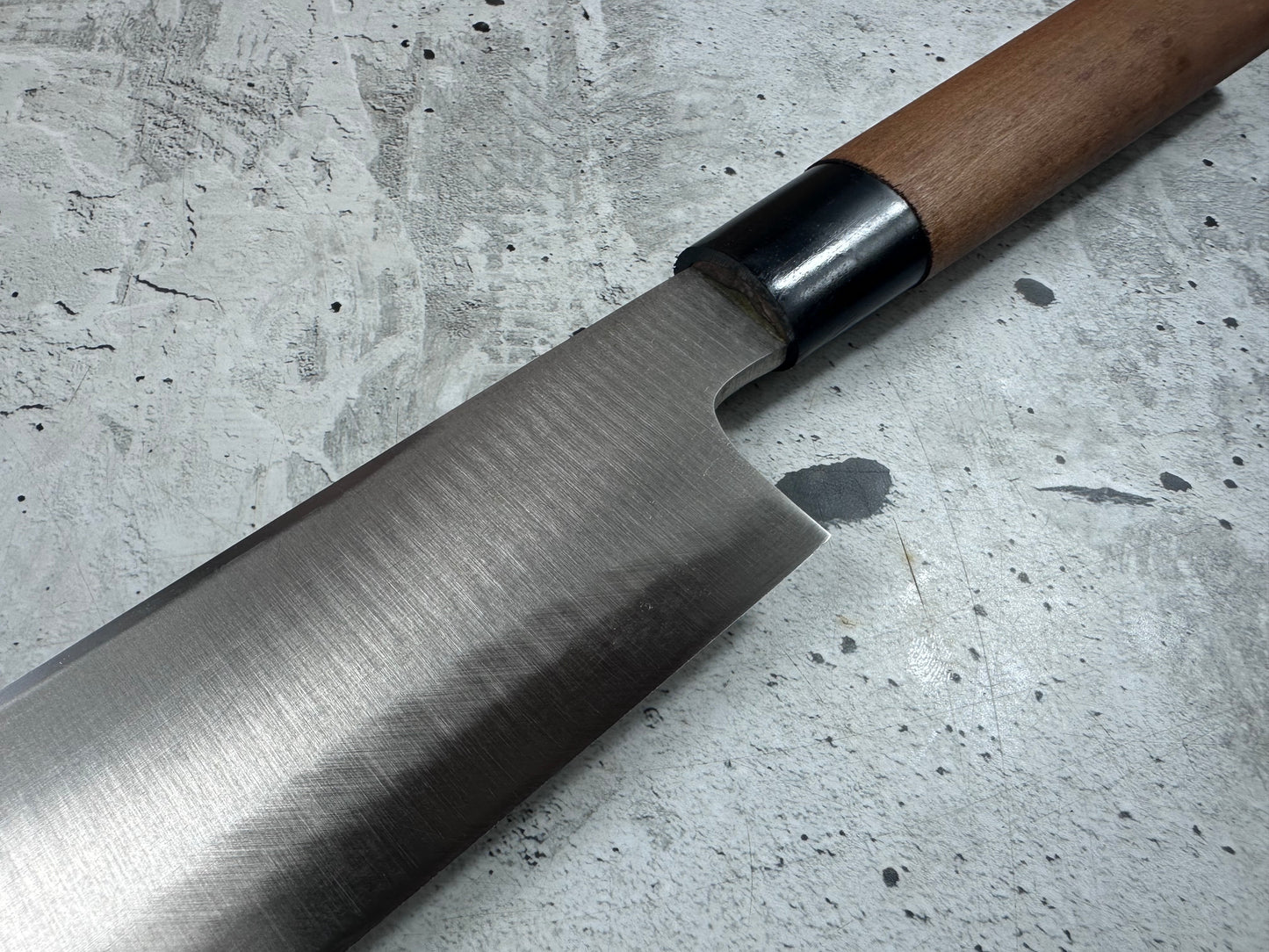 Vintage Bunmei Yoshikin Usuba Knife 200mm Carbon Steel Original Box 2137