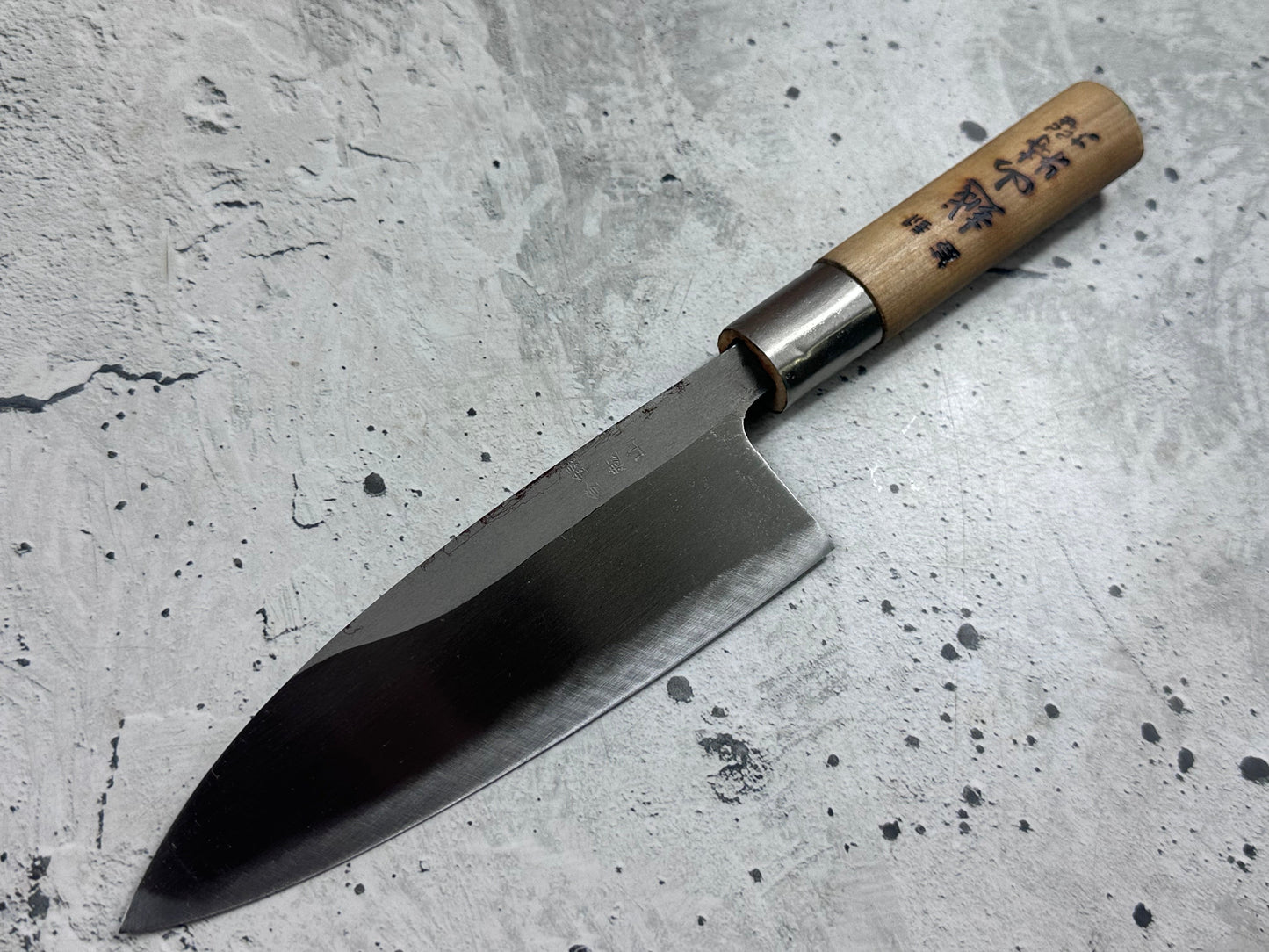 Vintage Sakai Takayuki Deba Knife 150mm Carbon Steel Original Box 2136